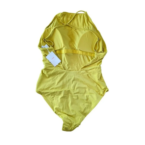 Andie Swim The Asbury One Piece Honeysuckle Yellow Eco Nylon Size XL - Picture 2 of 5